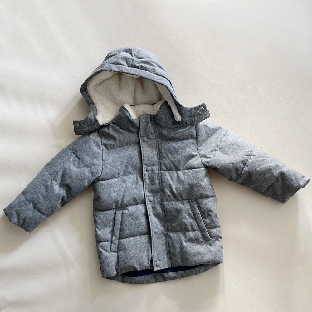 Baby Gap Sherpa Lined Hooded Puffer Coat